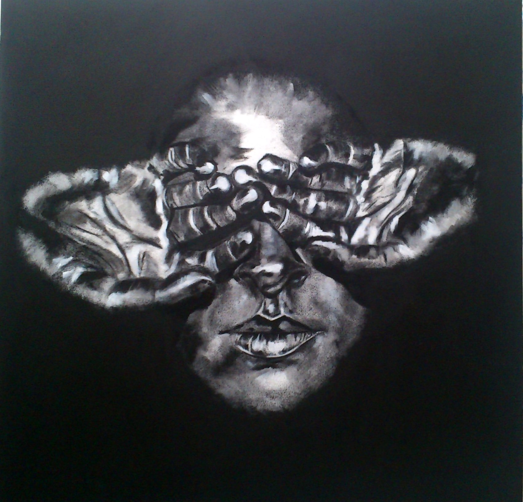 fusain & acrylique