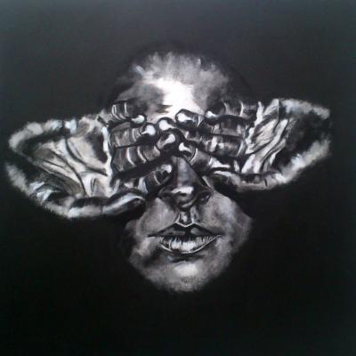 fusain & acrylique